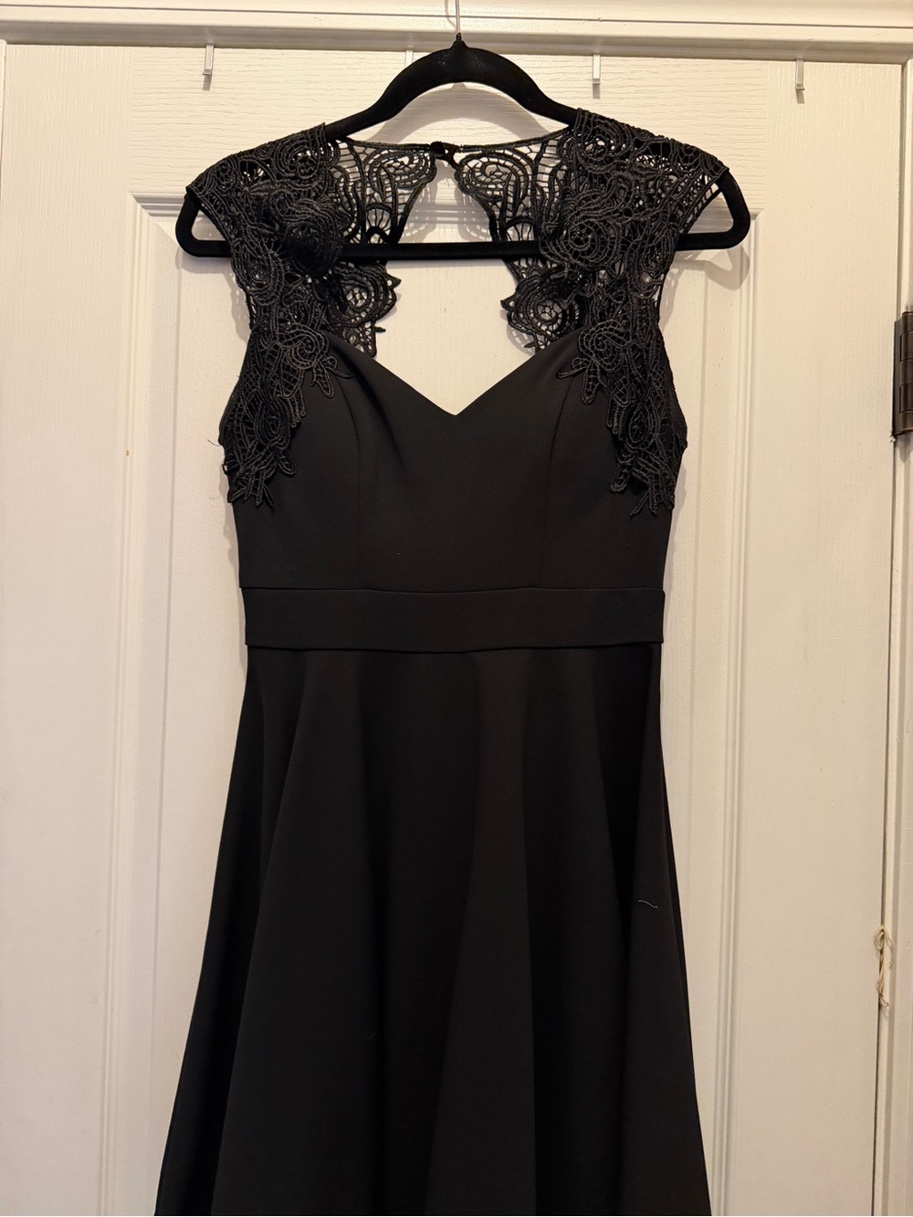 B. Darlin Black Lace Yoke A-Line Dress - worn once HOCO